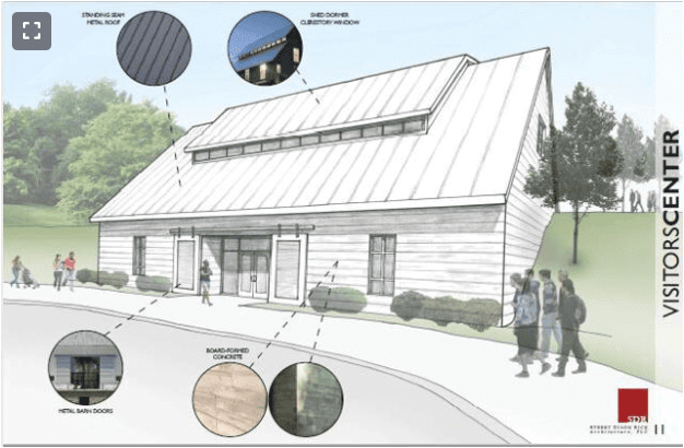 Rendering of the new Carter House Visitor Center