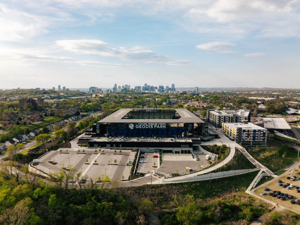 Fans arriving at GEODIS Park in Wedgewood-Houston